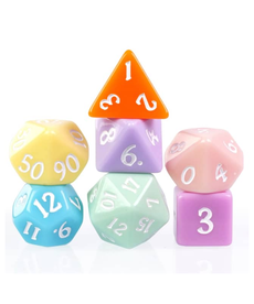 Gameopolis Dice - UDI Polyhedral 7-Die Set - Macaron Colors Dice