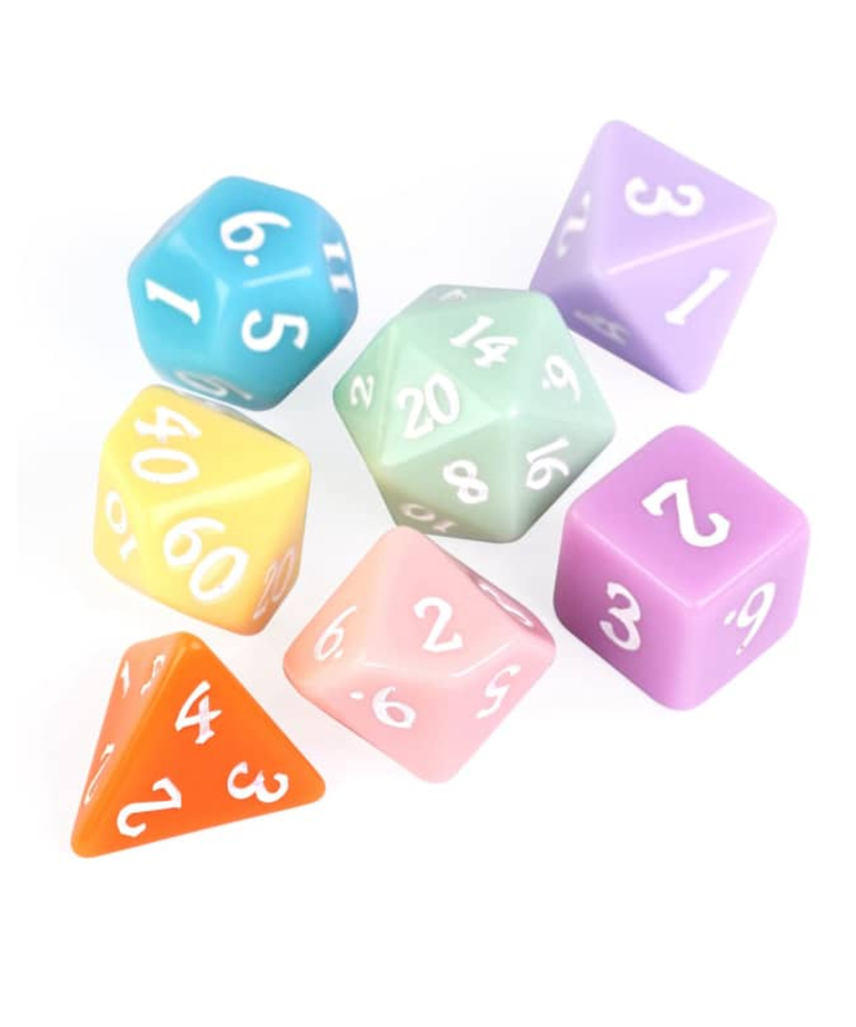 Gameopolis Dice - UDI Gameopolis: Dice - Polyhedral 7-Die Set - Macaron Colors Dice