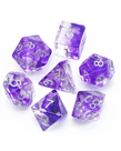 Gameopolis Dice - UDI Gameopolis: Dice - Polyhedral 7-Die Set - Swirl Shimmer Dice - Purple