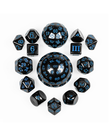 Gameopolis Dice - UDI Gameopolis Dice: 15 Piece Set d3-d100 - Black w/ Blue