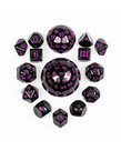 Gameopolis Dice - UDI Gameopolis Dice: 15 Piece Set d3-d100 - Black w/ Purple