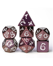 Gameopolis Dice - UDI CLEARANCE - Gameopolis Dice: Polyhedral 7-Die Set - Metal Dice - Light Changer Dragon Font - Pink