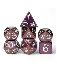 Gameopolis Dice - UDI Metal Dice - Light Changer Dragon Font - Pink