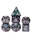 Gameopolis Dice - UDI CLEARANCE - Gameopolis Dice: Polyhedral 7-Die Set - Metal Dice - Light Changer Dragon Font - Purple & Blue