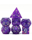 Gameopolis Dice - UDI Gameopolis Dice: Polyhedral 7-Die Set - Sharp Handmade - Purple Galaxy Dice