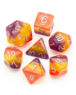 Gameopolis Dice - UDI CLEARANCE - Gameopolis Dice: Polyhedral 7-Die Set - Glitter Layer Dice - Purple & Yellow