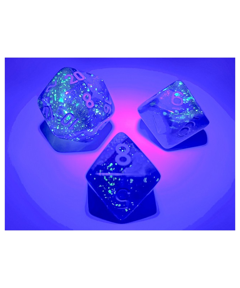 Chessex - CHX Chessex: Polyhedral 7-Die Set - Gemini Luminary - Blue & Blue w/ Light Blue