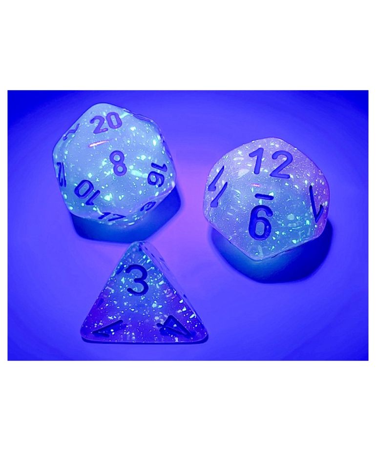Chessex - CHX Chessex: Polyhedral 7-Die Set - Gemini Luminary - Gel Green & Pink w/ Blue