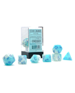 Chessex - CHX Chessex: Polyhedral 7-Die Set - Gemini Luminary - Pearl Turquoise & White w/ Blue