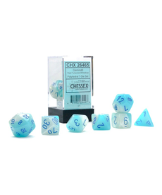 Chessex - CHX Gemini Luminary - Pearl Turquoise & White w/ Blue