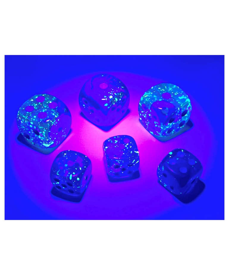 Chessex - CHX Chessex: 12mm D6 Cube (36) - Gemini Luminary - Blue & Blue w/ Light Blue