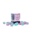 Chessex - CHX Chessex: 12mm D6 Cube (36) - Gemini Luminary - Gel Green & Pink w/ Blue