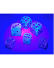 Chessex - CHX Chessex: 12mm D6 Cube (36) - Gemini Luminary - Gel Green & Pink w/ Blue