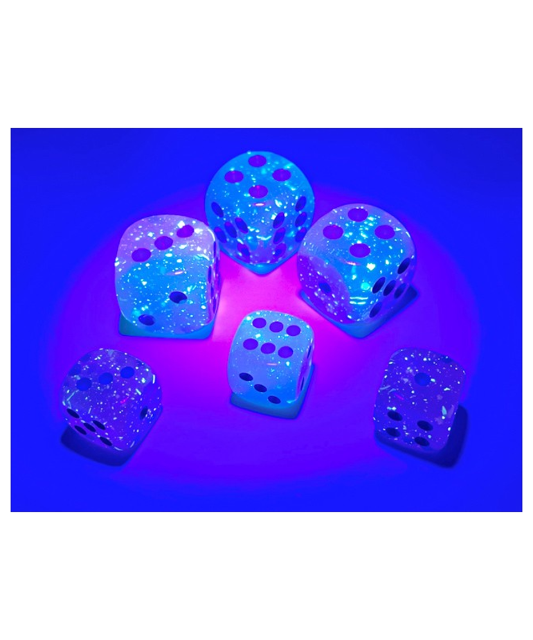 Chessex - CHX Chessex: 12mm D6 Cube (36) - Gemini Luminary - Gel Green & Pink w/ Blue