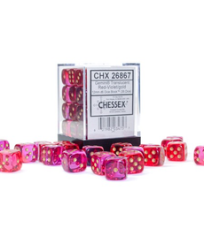 Chessex - CHX 12mm D6 Gemini Translucent Red & Violet w/ Gold