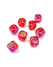 Chessex - CHX Chessex: 12mm D6 Cube (36) - Gemini Translucent - Red & Violet w/ Gold