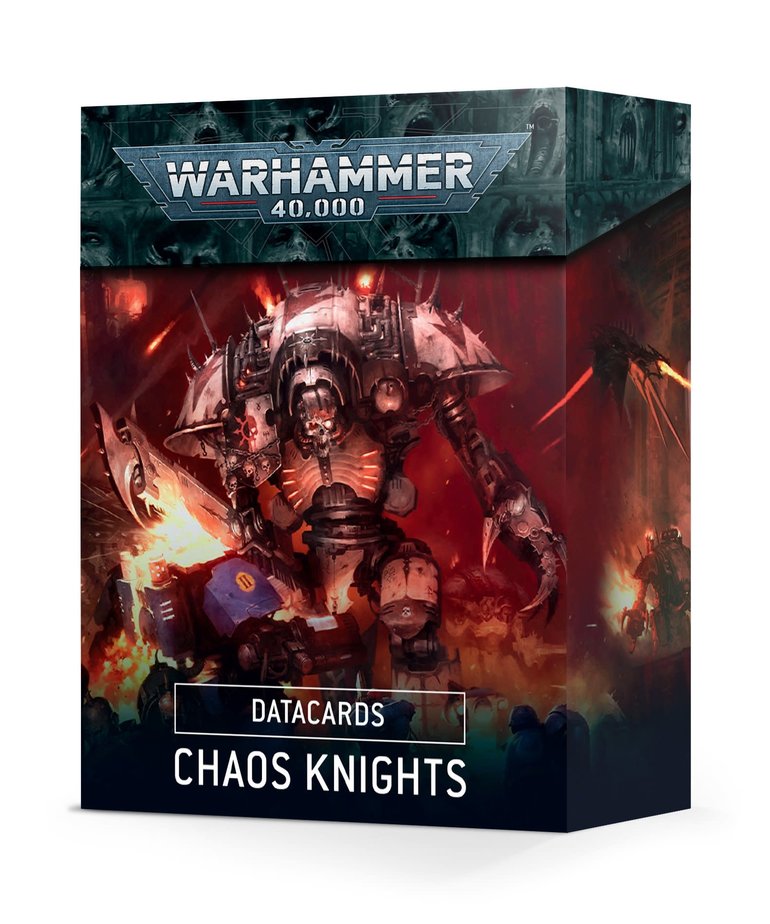 Games Workshop - GAW Warhammer 40K - Chaos Knights - Datacards