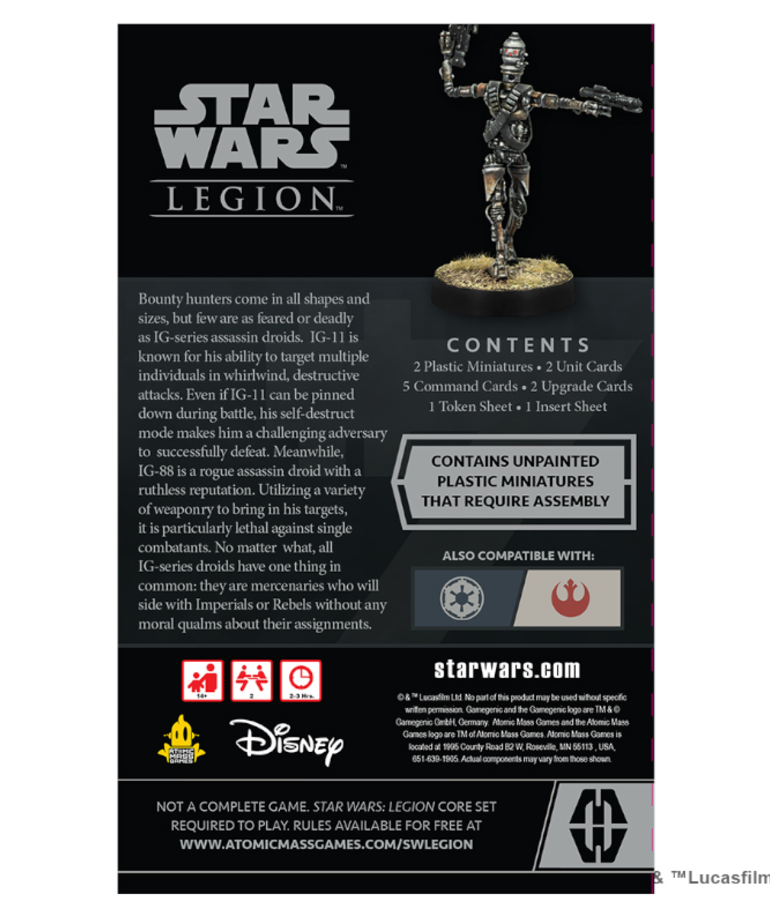 Atomic Mass Games - AMG Star Wars: Legion - IG-Series Assassin Droids - Operative Expansion