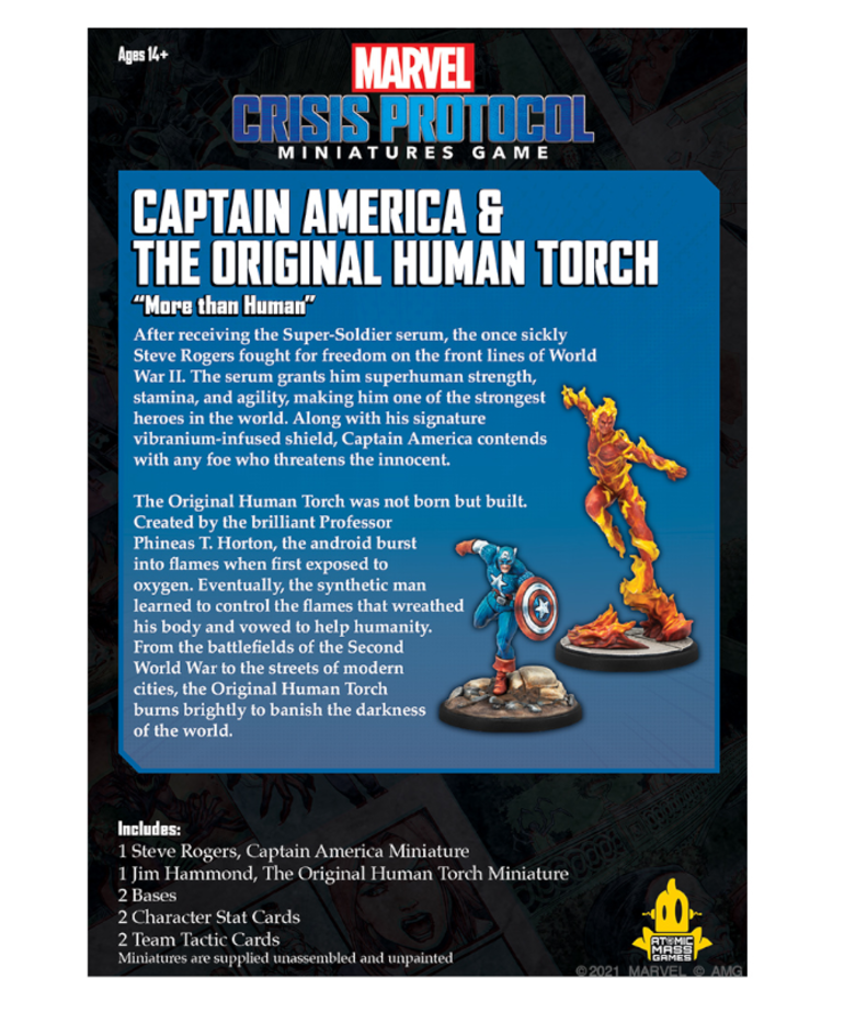 Atomic Mass Games - AMG Marvel: Crisis Protocol - Captain America & The Original Human Torch
