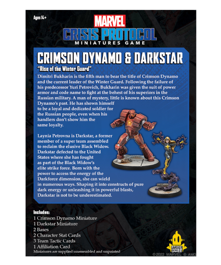 Atomic Mass Games - AMG Marvel: Crisis Protocol - Crimson Dynamo & Dark Star - Character Pack