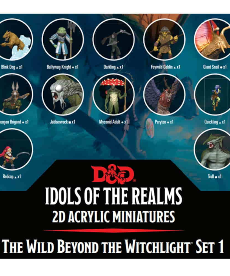 WizKids - WZK D&D: Idols of the Realms - 2D Acrylic Miniatures - The Wild Beyond the Witchlight Set 1