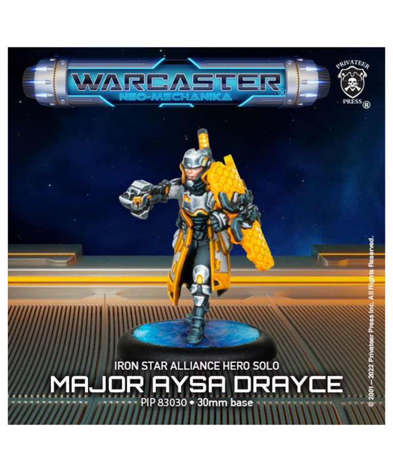 Privateer Press - PIP Warcaster: Neo Mechanika - Iron Star Alliance - Major Aysa Drayce - Solo