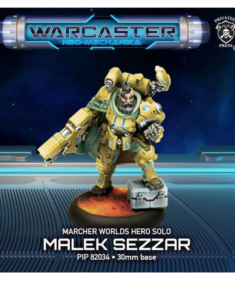 Privateer Press - PIP Warcaster: Neo Mechanika - Marcher Worlds - Warchief Malek Sezzar - Solo