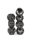 Gameopolis Dice - UDI Gameopolis Dice: Polyhedral 7-Die Set - Stone Ancient Metal Dice - Silver