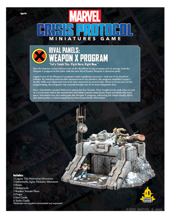 Atomic Mass Games - AMG PRESALE Marvel: Crisis Protocol - Rivals Panels - Weapon X Program 11/00/2022