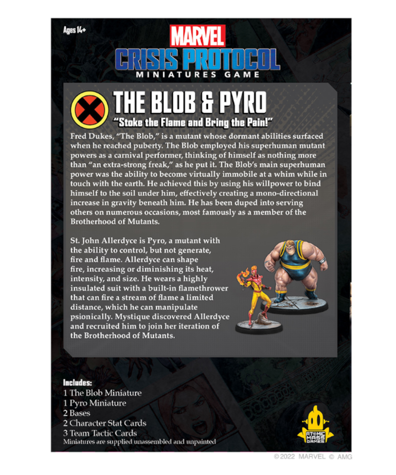 Atomic Mass Games - AMG Marvel: Crisis Protocol - The Blob & Pyro Character Pack