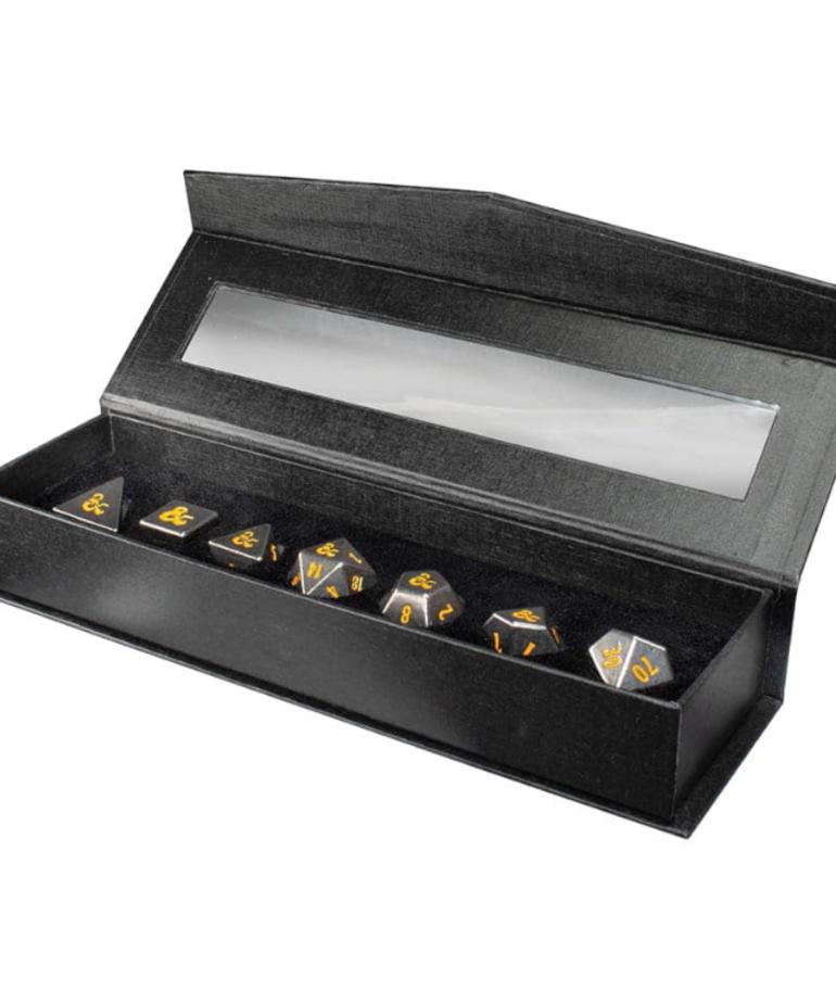 Ultra-PRO - ULP Ultra-Pro: D&D - Heavy Metal Dice - Polyhedral 7-Die Set - Realmspace RPG Set