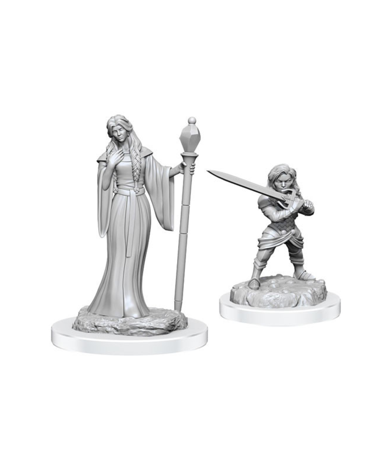 WizKids - WZK Critical Role - Unpainted Miniatures - Wave 3 - Female Human Wizard & Halfling Holy Warrior
