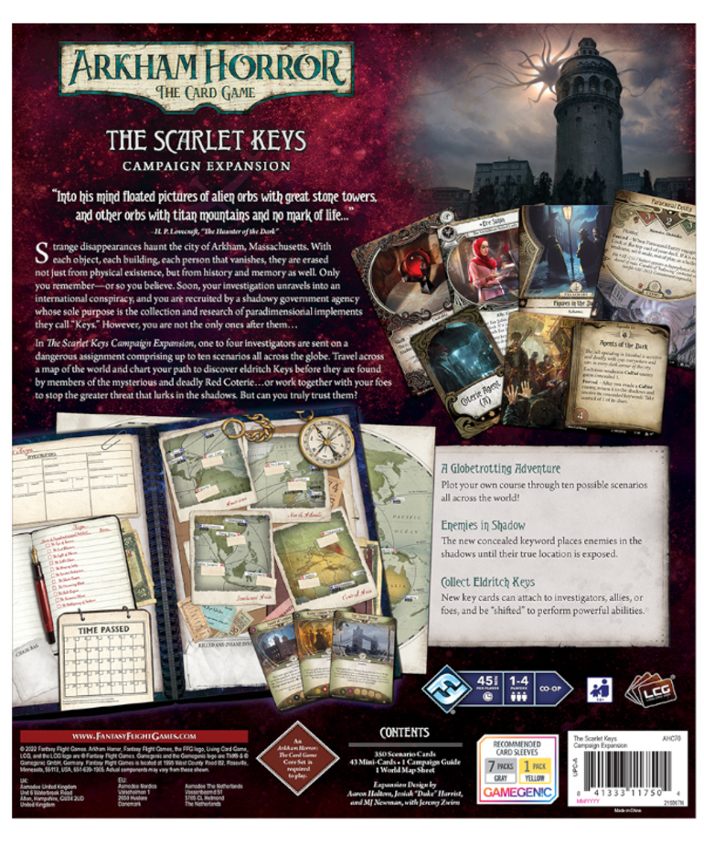 Fantasy Flight Games - FFG Arkham Horror: The Card Game - The Scarlet Keys - Campaign Expansion