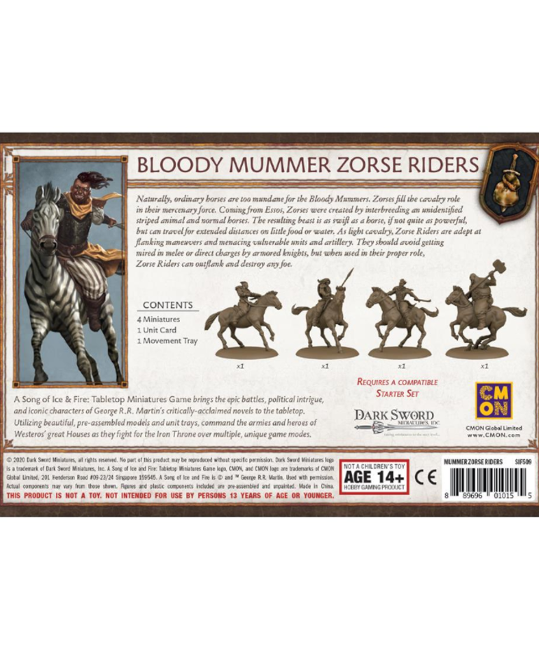 CMON A Song of Ice & Fire: The Miniatures Game - Bloody Mummer Zorse Riders