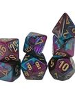Chessex - CHX Chessex - Mini Polyhedral 7-Die Set - Gemini - Purple-Teal w/ Gold