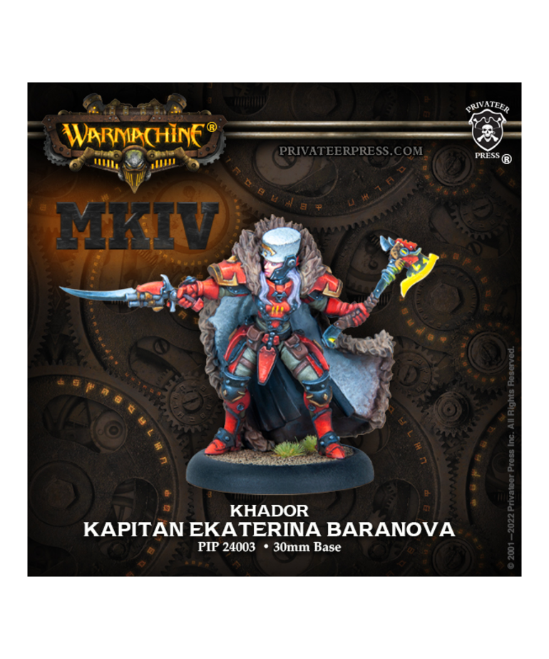 baranova Warmachine: MKIV - Khador - Kapitan Akaterina Baranova - Warcaster -  Discount Games Inc