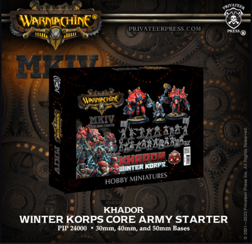 Khador Winter Korps Starter Army releasing 03/03/2023