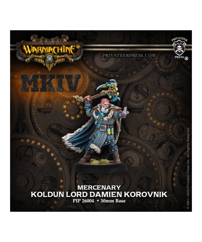 Privateer Press - PIP Warmachine: MKIV - Mercenary - Koldun Lord Damien Korovnik - Character Solo