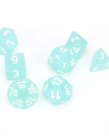 Chessex - CHX 7-Die Polyhedral Set Teal w/white Frosted