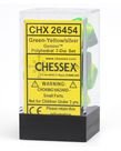 Chessex - CHX Chessex Green-Yellow/Silver Gemini 7-Die Set