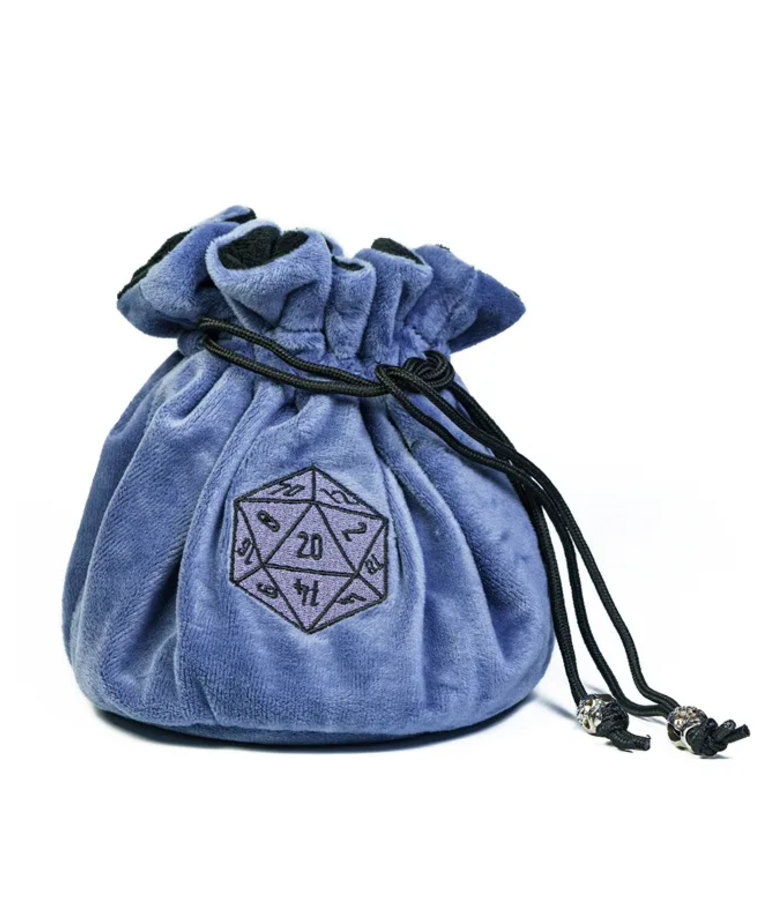 Gameopolis Dice - UDI Gameopolis Dice - Flannel Drawstring Dice Bag - Blue