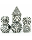 Gameopolis Dice - UDI Gameopolis Dice - Mini Polyhedral 7-Die Set - Metal - Silver