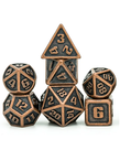 Gameopolis Dice - UDI Gameopolis Dice - Mini Polyhedral 7-Die Set - Metal - Copper