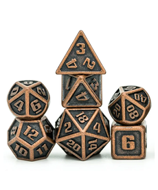 Gameopolis Dice - UDI Mini Polyhedral 7-Die Set - Metal - Copper