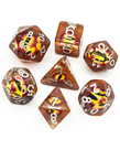 Gameopolis Dice - UDI Gameopolis Dice - Polyhedral 7-Die Set -  Demon Eye Dice - Brown