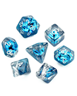 Gameopolis Dice - UDI Gameopolis Dice - Polyhedral 7-Die Set -  Demon Eye Dice - Blue