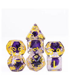 Gameopolis Dice - UDI Polyhedral 7 Set - Skull Head - Purple