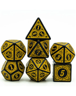 Gameopolis Dice - UDI Gameopolis: Dice - Polyhedral 7-Die Set - Window Lattice Pattern - Yellow