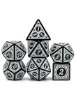 Gameopolis Dice - UDI Gameopolis: Dice - Polyhedral 7-Die Set - Window Lattice Pattern - White