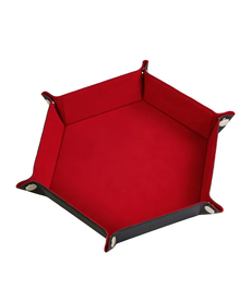 Gameopolis Dice - UDI Dice Tray -  Folding: Hexagon - Red